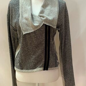 Hem & Thread Textured Knit Lightweight Jacket